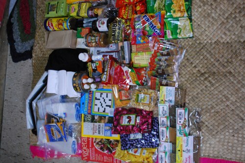 these were the contents of the first 2 care packages I ever got here in Fiji... absolutely spectacular!