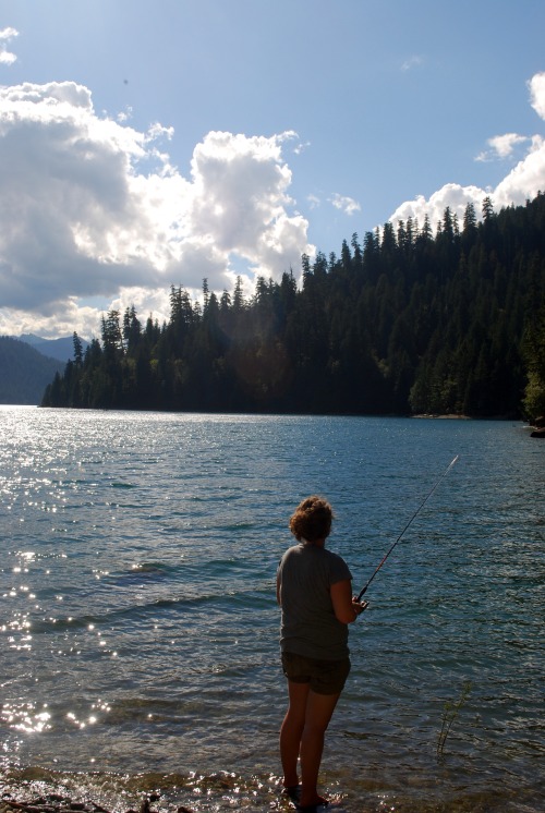 Fishing at Baker Lake